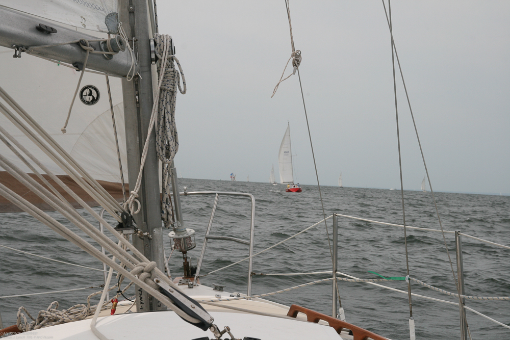 Taken during the ACS Regatta onboard Akula  ~~  That's Skywalker up ahead in a different division, spin division folks even further