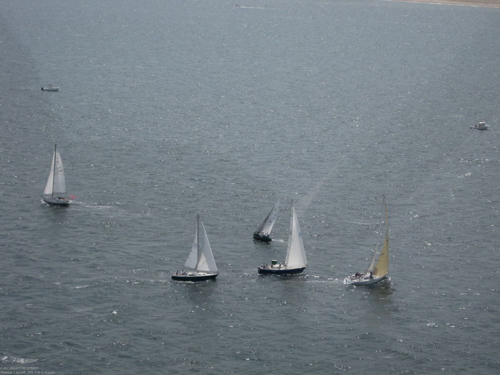 Out in the lead after the mark  ~~  ACS 2010 Regatta from the chase plane