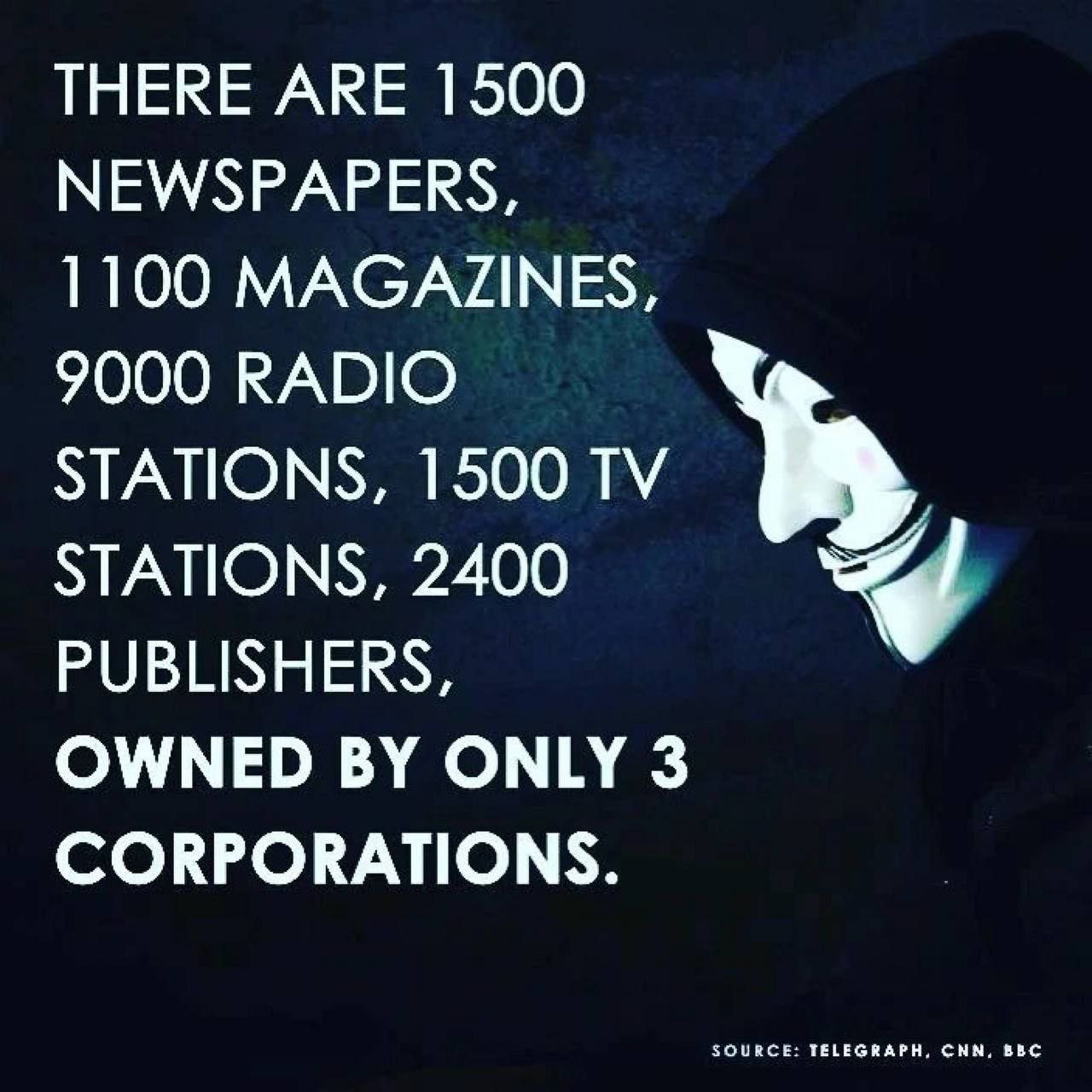 Media Controlled by 3 companies  ~~  