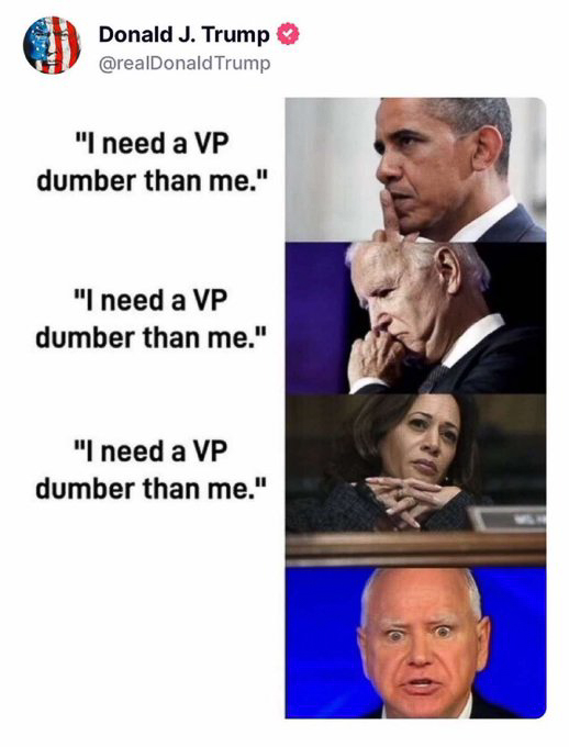 I need a VP dumber than me!!  ~~  