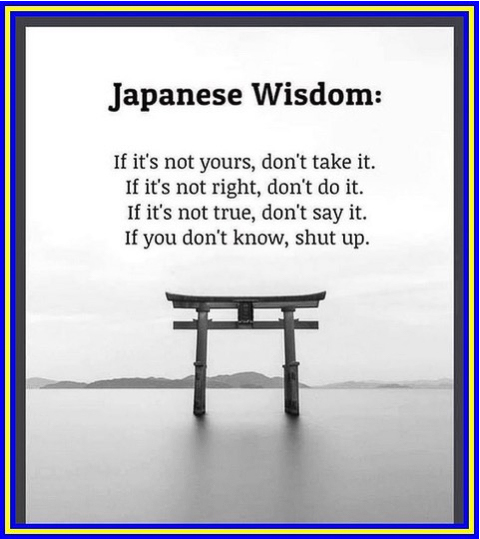 japanese wisdom  ~~  