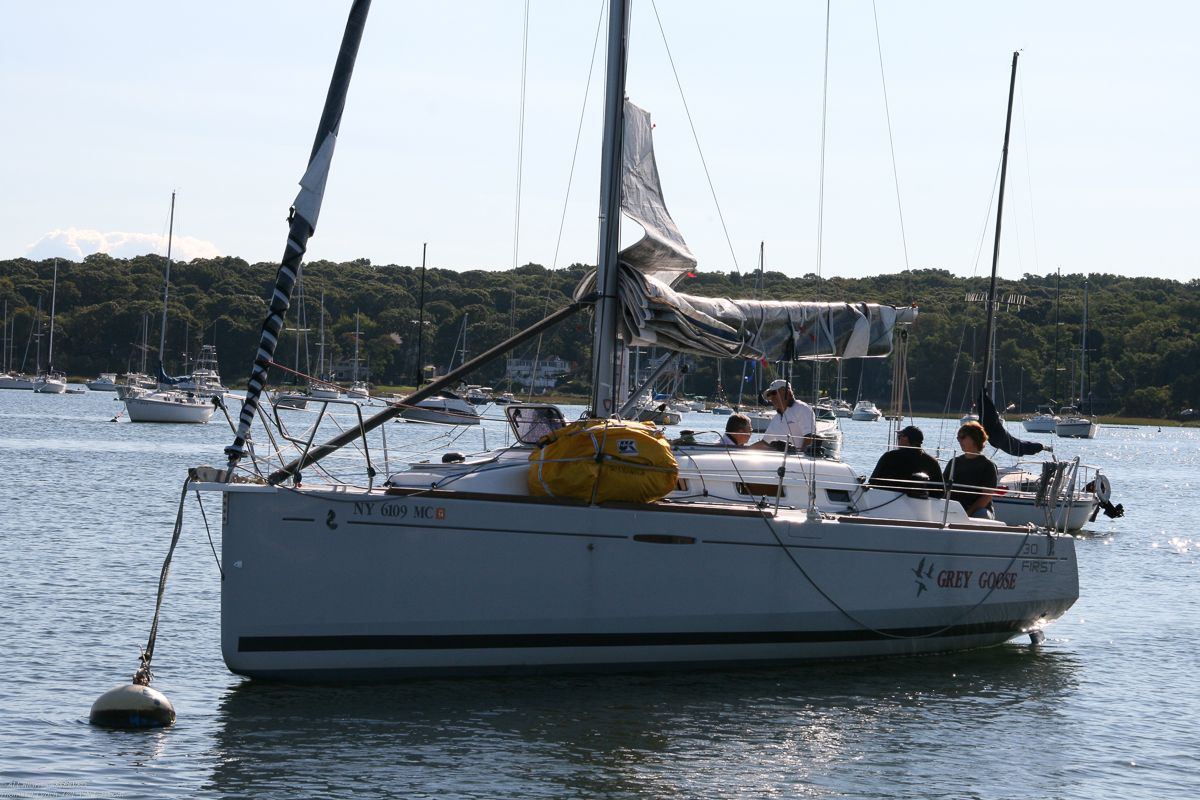 My mooring neighbors - Karen and Neocles on Grey Goose  ~~  