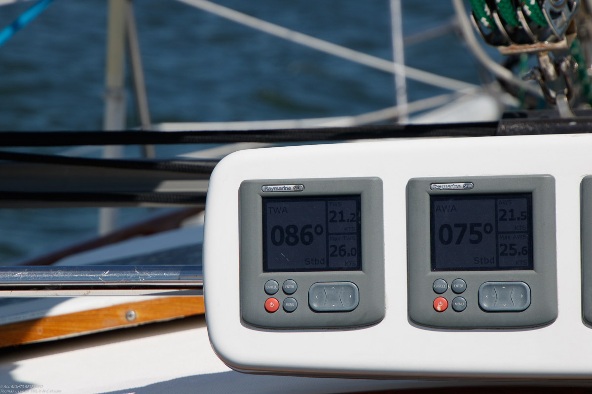 Back in Mt. Sinai Harbor the Gusts were building.  32 kts!!!  ~~  MSSA Long Distance Race 2019 - 27 NM and  15 plus kts sustained and gusts over 23 kts.