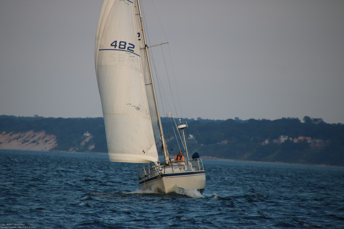 MSSA Double Handed Series  ~~  August 10, 2020:  s/v Akula was R/C and Course was SW2 in 15 knots sustained with gusts to 21 kts.