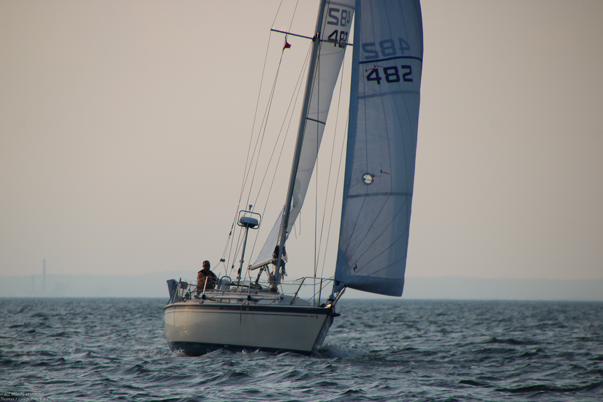 MSSA Double Handed Series  ~~  August 10, 2020:  s/v Akula was R/C and Course was SW2 in 15 knots sustained with gusts to 21 kts.