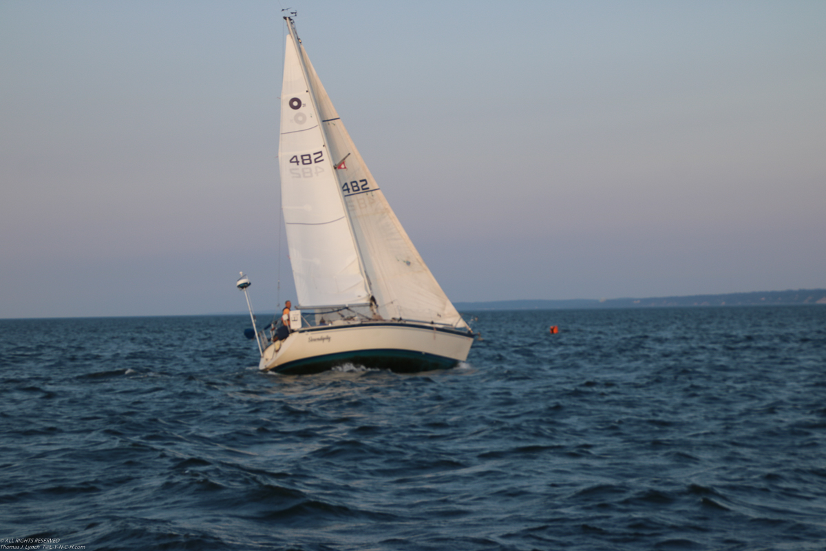 MSSA Double Handed Series  ~~  August 10, 2020:  s/v Akula was R/C and Course was SW2 in 15 knots sustained with gusts to 21 kts.