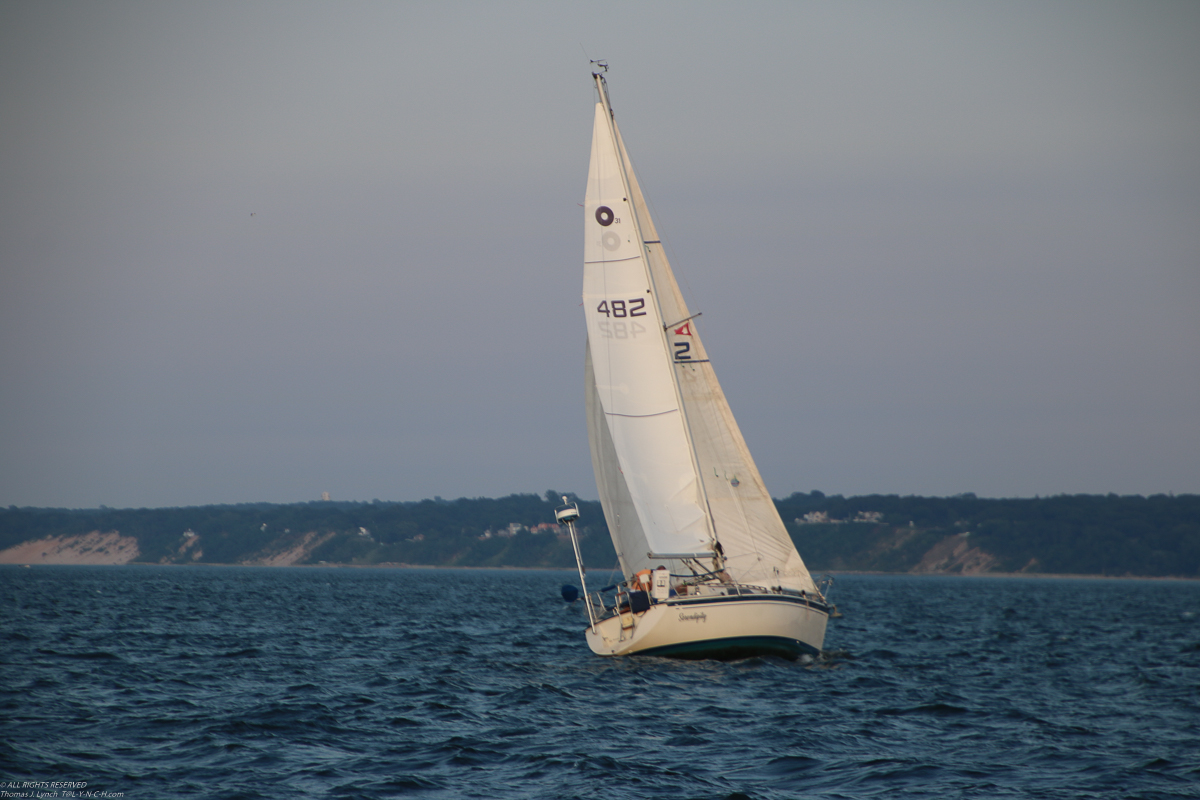 MSSA Double Handed Series  ~~  August 10, 2020:  s/v Akula was R/C and Course was SW2 in 15 knots sustained with gusts to 21 kts.