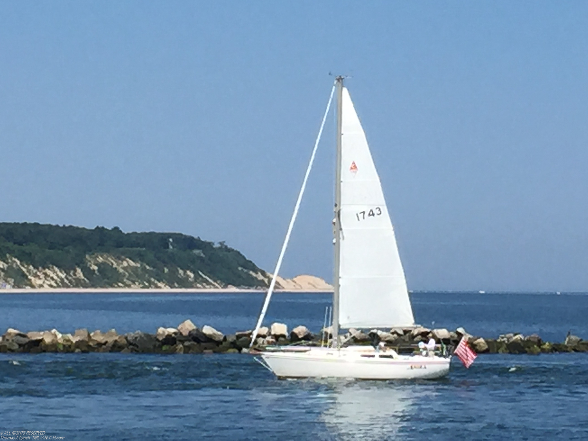 MSSA 40th Anniversary Weekend celebration.    ~~  Akula coming in on the parade of boats