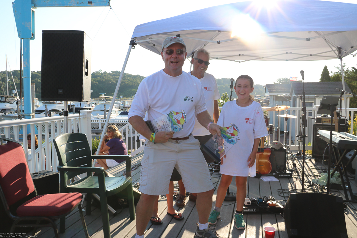 2016 Mt. Sinai Sailing Assoc American Cancer Society 35th Annual Regatta  ~~  Picking up the trophy!